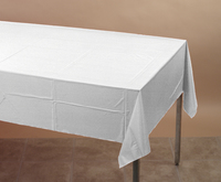 Disposable White Plastic 54" x 108" Tablecovers - Posh Party Supplies