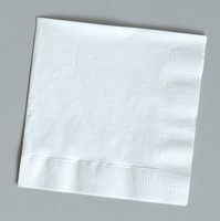 Disposable  White Paper Lunch Napkins - Posh Party Supplies