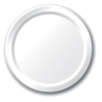 White 10.25" Disposable Paper Dinner Plates - Posh Party Supplies
