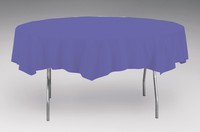 Disposable Purple Round Paper Tablecloths - Posh Party Supplies