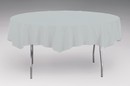 Disposable Shimmering Silver Octy-Round Paper Table Covers - 12 Tablecovers
