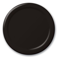 Disposable Black Velvet 6.75" Paper Dessert Plates -  Posh Party Supplies
