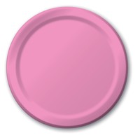 Disposable Candy Pink 6.75" Paper Dessert Plates - Posh Party Supplies