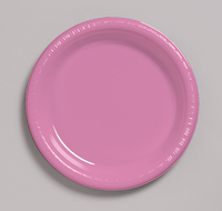 Candy Pink 8.75" Plastic Dinner Plates - Posh Party Supplies