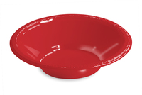 Disposable Classic Red 12 Oz. Plastic Bowl -Posh Party Supplies