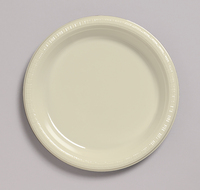 Ivory 8.75" Plastic Dinner Plates - Posh Party Supplies