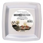 Elegant Clear 7" Square Plastic Lunch Plates - www.poshpartysupplies.com