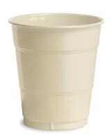 Disposable Ivory 12 Oz. Plastic Cups - Posh Party Supplies