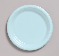 Disposable Pastel Blue Plastic Dinner Plates - Posh Party Supplies