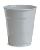 Disposable Shimmering Silver 12 Oz. Plastic Cups - Posh Party Supplies