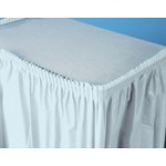 Disposable Pastel Blue Plastic 14' Table skirt  - Posh Party Supplies
