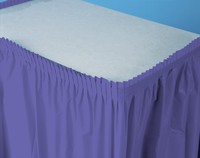 Disposable Purple Plastic 14' Tableskirts - Posh Party Supplies