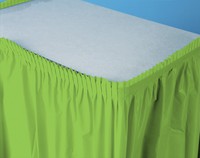 Disposable Fresh Lime Plastic 14' Tableskirts - Posh Party Supplies