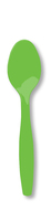 Disposable Citrus Green Plastic Spoons - Posh Party Supplies