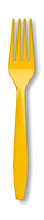 Disposable School Bus Yellow Plastic Forks - Posh Party Supplies