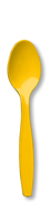 School Bus Yellow Premium Plastic Spoons - Posh Party Supplies