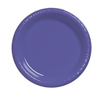 Discounted Purple 7" Plastic Dessert Plates  - Posh Party Supplies