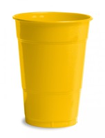 Discounted School Bus Yellow 16 Oz. Plastic Cups  - Posh Party Supplies
