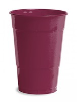 Discounted Burgundy 16 Oz. Plastic Cups  - Posh Party Supplies
