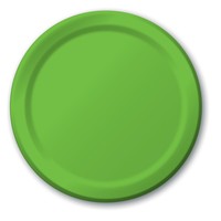 Disposable Citrus Green 8.75" Paper Dinner Plates- Posh Party Supplies
