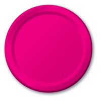 Disposable Hot Magenta 8.75" Paper Dinner Plates - Posh Party Supplies