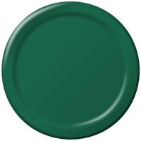 Disposable Hunter Green 8.75" Paper Dinner Plates - Posh Party Supplies