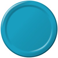 Disposable Turquoise 8.75" Paper Dinner Plates- Posh Party Supplies