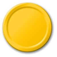 School Bus Yellow Disposable 10.25" Paper Dinner Plates- Posh Party Supplies