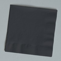 Discounted Solid Black Velvet Paper Lunch Napkins - Posh Party Supplies