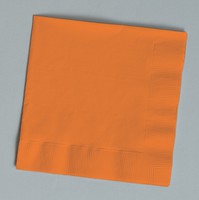 Discounted Solid Sunkissed Orange Paper Lunch Napkins - Posh Party Supplies